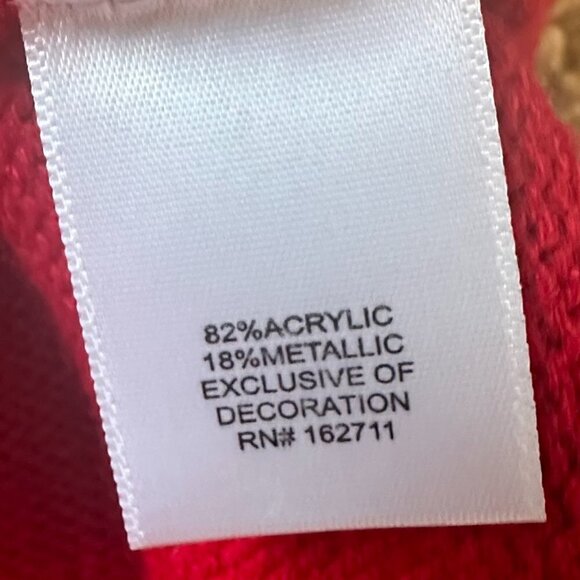 Blizzard Bay Christmas Print Sweater Excellent Condition Red Women's Size Small - Picture 5 of 5